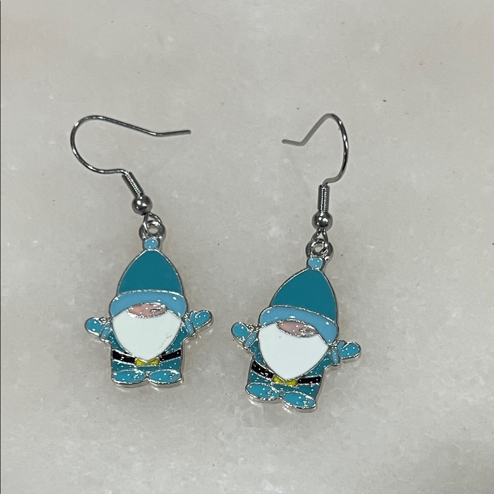 3/$30 • Winter Blue and Silver Gnome Earrings